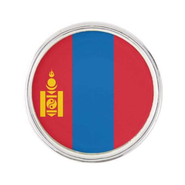 Mongolia Flag Lapel Pin (Front)