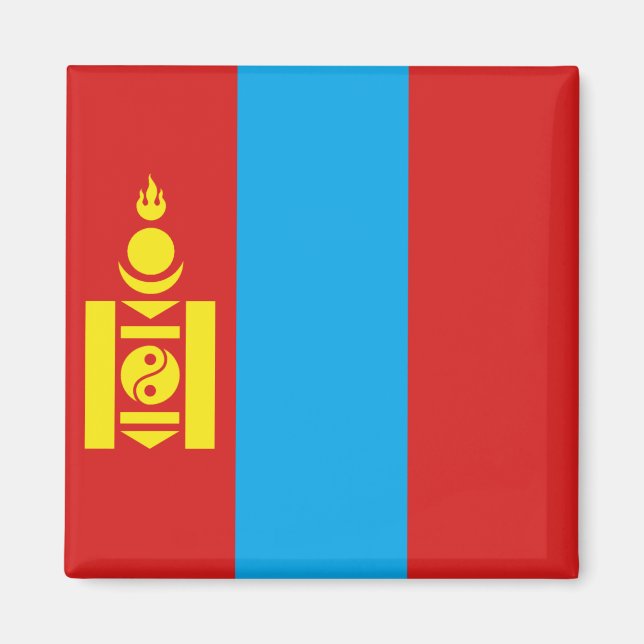 Mongolia Flag Magnet (Front)