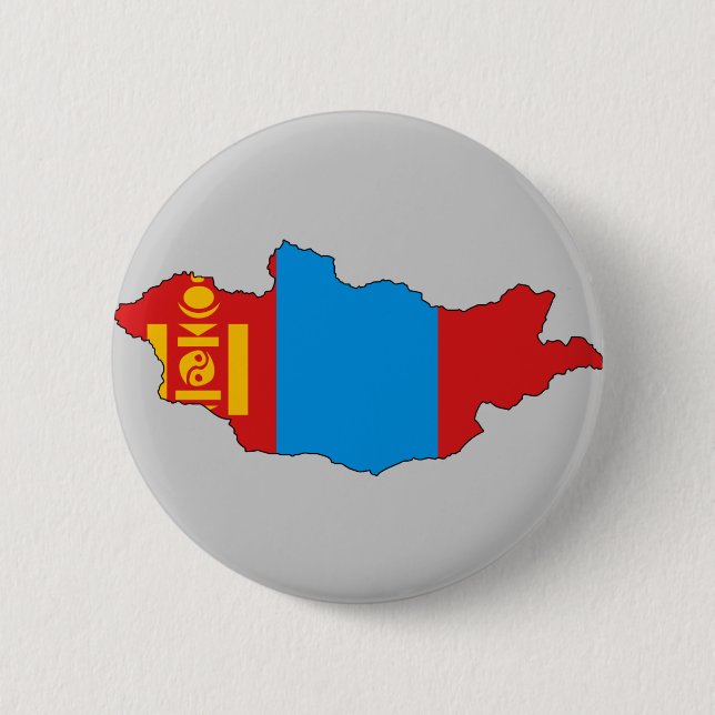 Mongolia flag map button (Front)