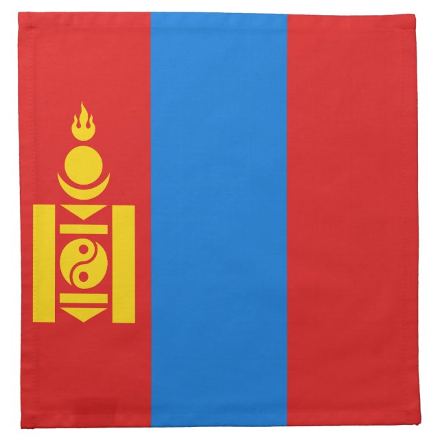Mongolia Flag Napkin (Front)