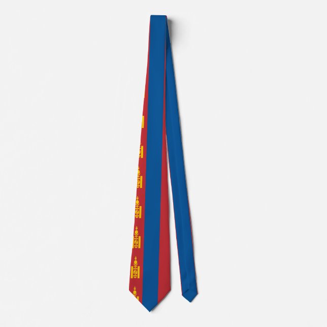 Mongolia Flag Neck Tie (Front)