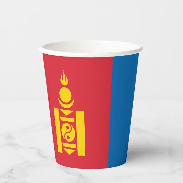 Mongolia Flag Paper Cups (Front)