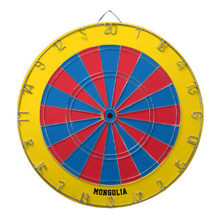 Mongolia Flag Patriot's Bullseye Dart Board