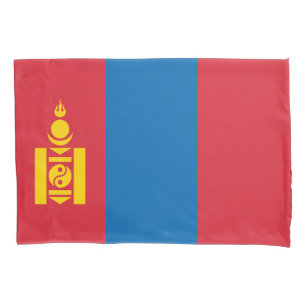 Mongolia Flag Pillow Case