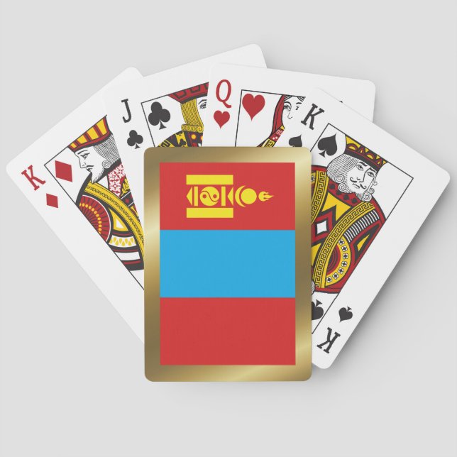 Mongolia Flag Playing Cards (Back)