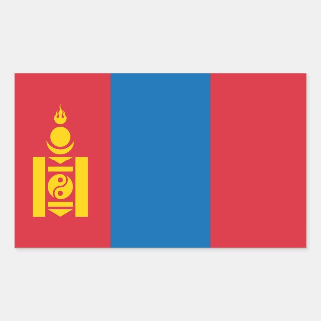 Mongolia Flag Rectangular Sticker (Front)