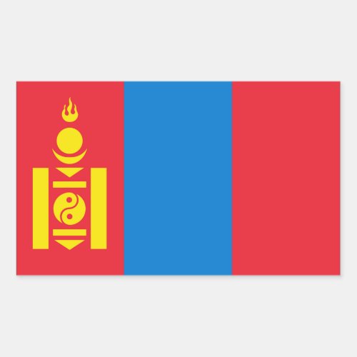 Mongolia Flag Rectangular Sticker