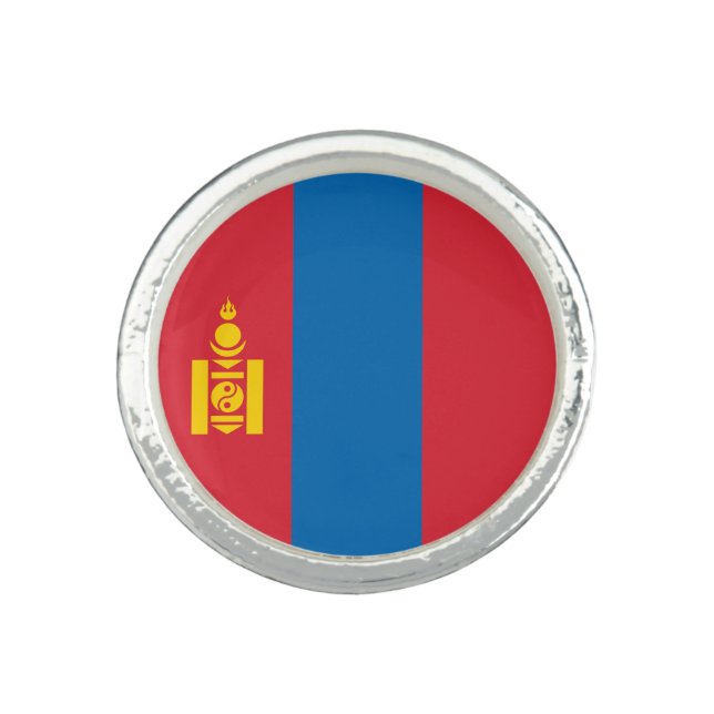 Mongolia Flag Ring (Front)