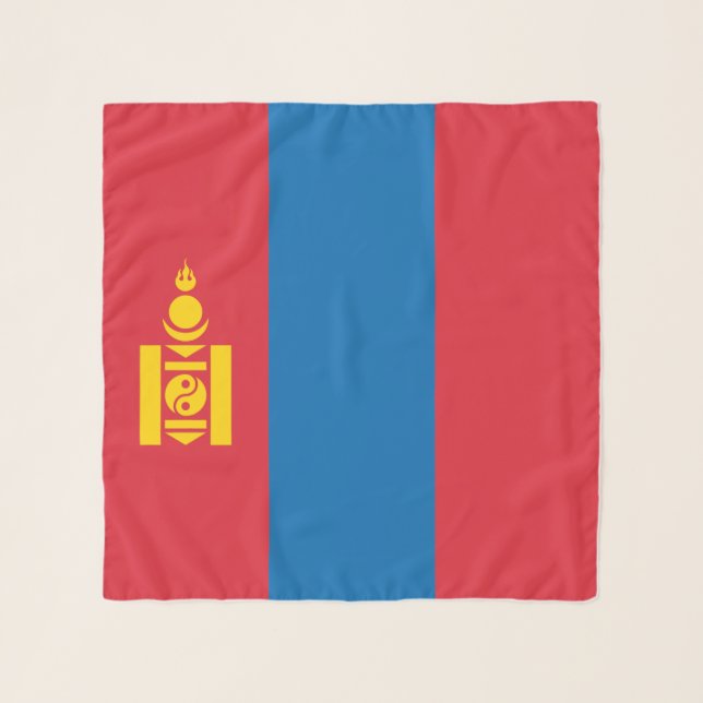Mongolia Flag Scarf (Front)