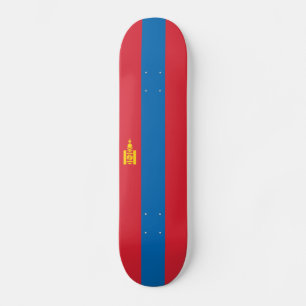 Mongolia Flag Skateboard