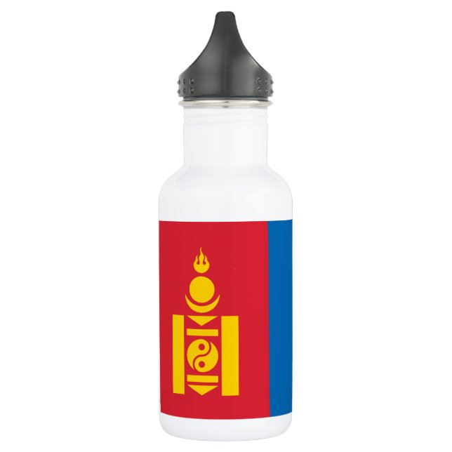 Mongolia Flag Stainless Steel Water Bottle (Left)