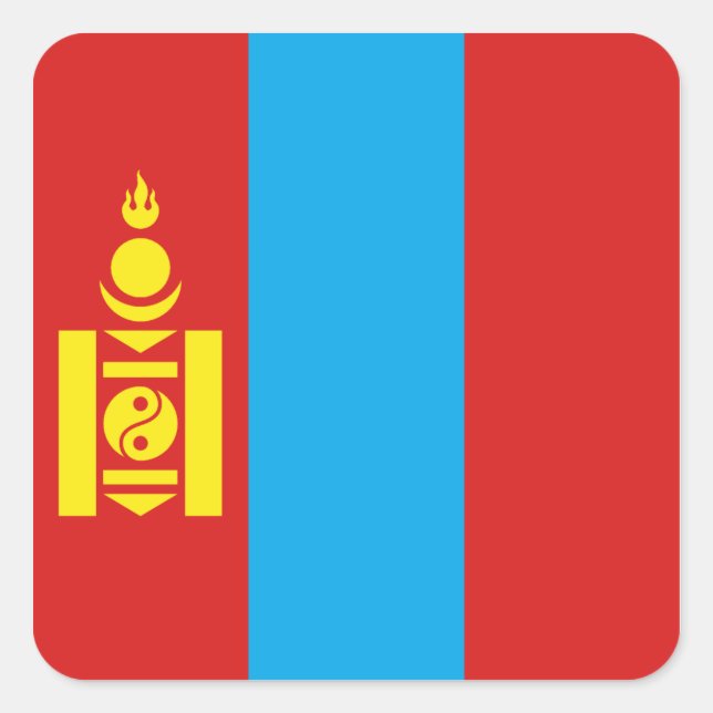 Mongolia Flag Sticker (Front)