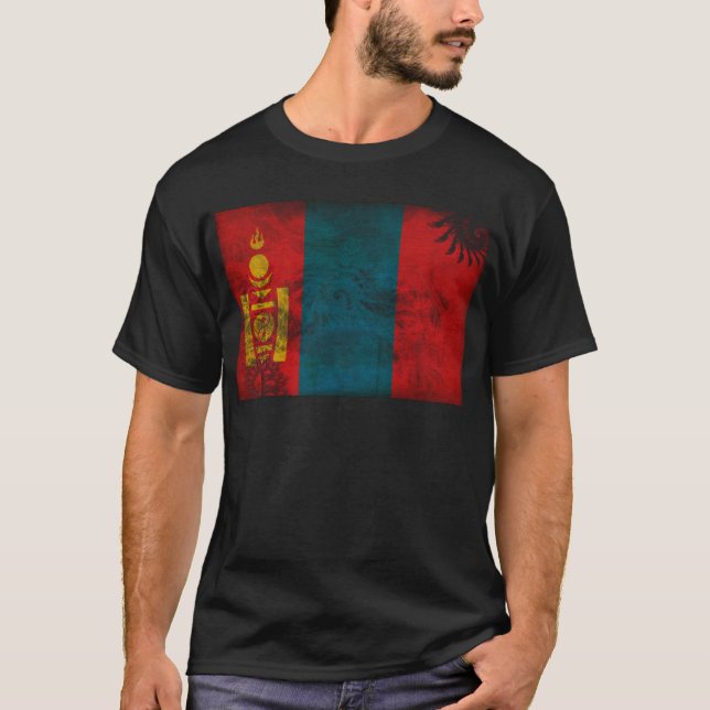 Mongolia Flag T-Shirt (Front)