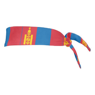 Mongolia Flag Tie Headband