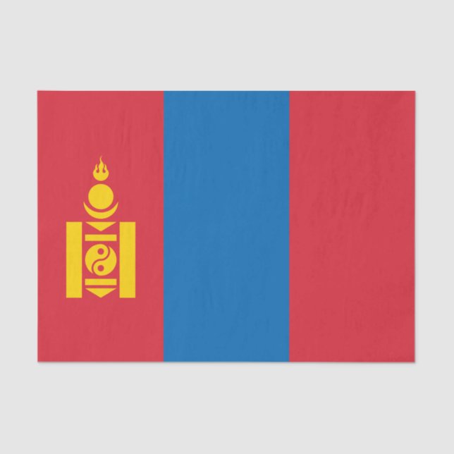 Mongolia Flag Tissue Paper (Front)