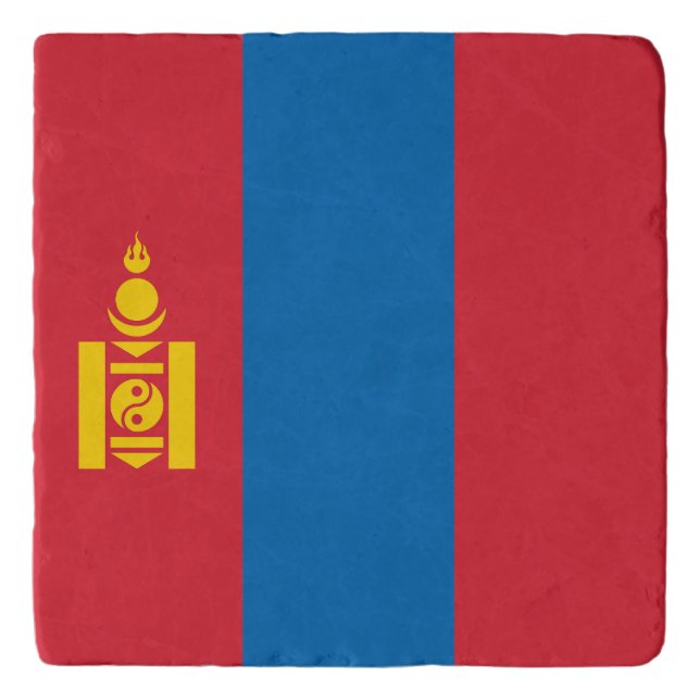 Mongolia Flag Trivet (Front)
