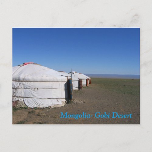 Mongolia_ Gobi Desert Ger Camp Postcard