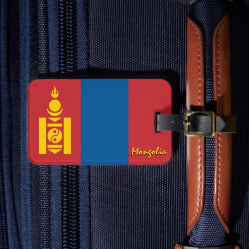 Mongolia Luggage Tags patriotic Mongolian Flag Luggage Tag
