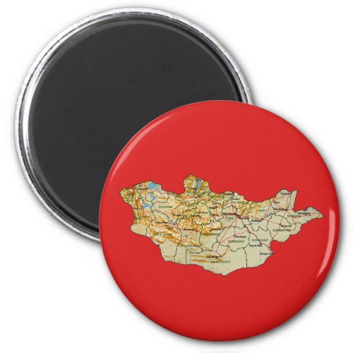 Mongolia Map Magnet