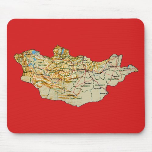 Mongolia Map Mousepad