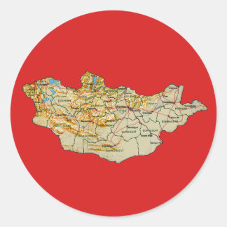 Mongolia Map Sticker