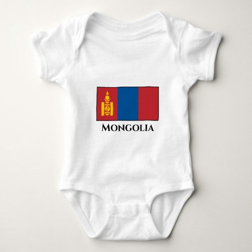 Mongolia Mongolian Flag Baby Bodysuit