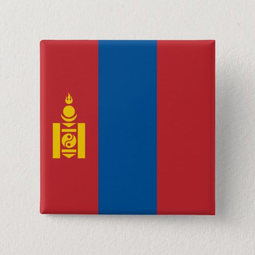 Mongolia Mongolian Flag Button