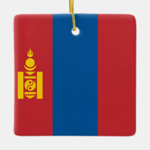 Mongolia (Mongolian) Flag  Ceramic Ornament