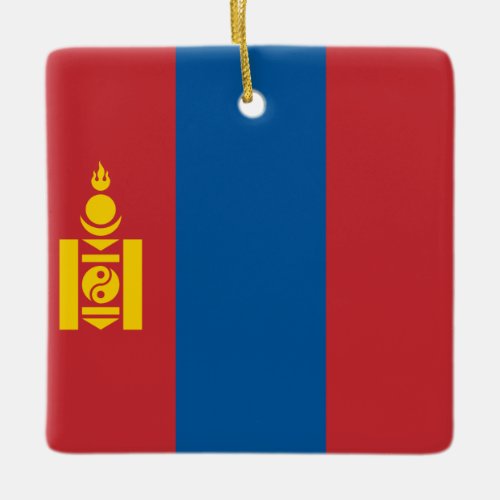 Mongolia Mongolian Flag  Ceramic Ornament
