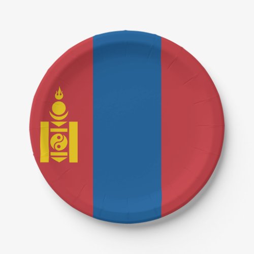 Mongolia Mongolian Flag Paper Plates