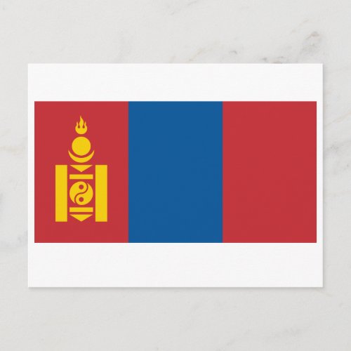 Mongolia Mongolian Flag Postcard