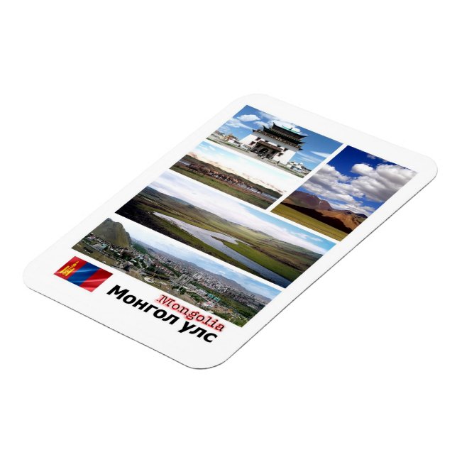 Mongolia - Mosaic - Magnet (Left Side)