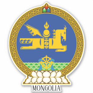 Mongolia National Coat Of Arms Patriotic Sticker