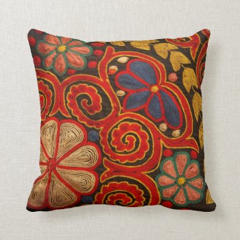 Mongolia Pattern Throw Pillow by Clareville at Zazzle