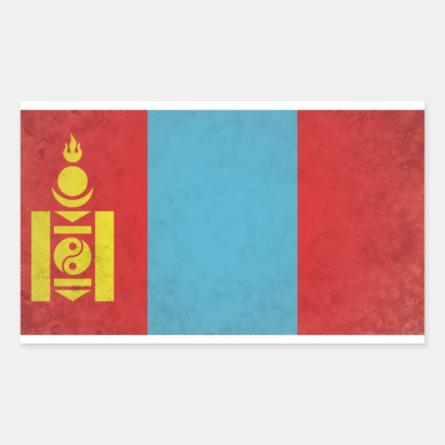 Mongolia Rectangular Sticker (Front)