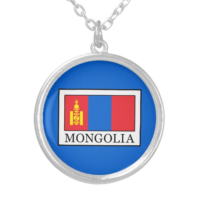 Mongolia Silver Plated Necklace (Front)