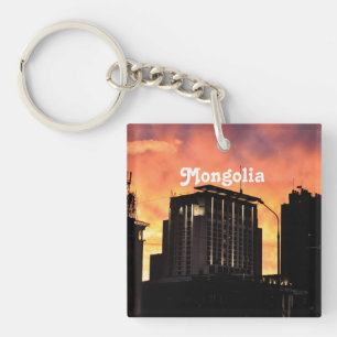 Mongolia Skyline Keychain