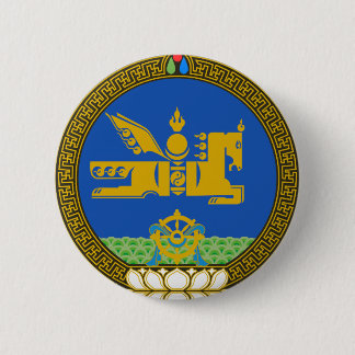 Mongolia State Emblem Pinback Button