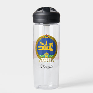Mongolian Coat of Arms, Flag, Mongolia Water Bottle