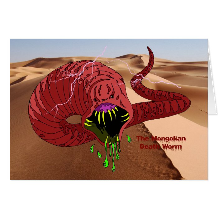 Mongolian Death Worm Card