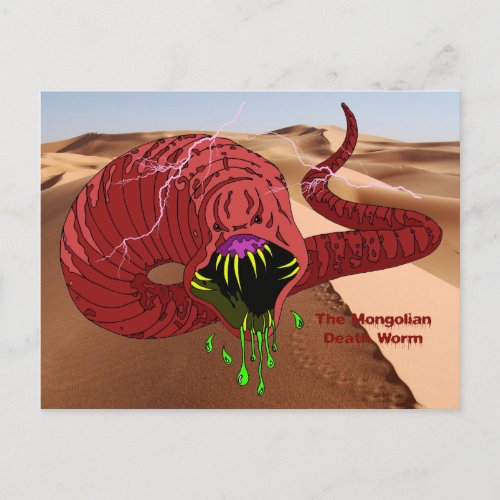 Mongolian Death Worm Postcard