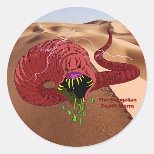 Mongolian Death Worm Sticker