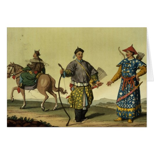Mongolian Eight Flags soldiers from Ching's milita Cards (Front Horizontal)