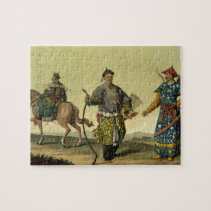 Mongolian Eight Flags soldiers from Ching's milita Jigsaw Puzzle