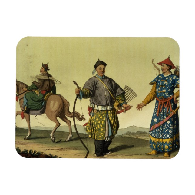 Mongolian Eight Flags soldiers from Ching's milita Magnet (Horizontal)