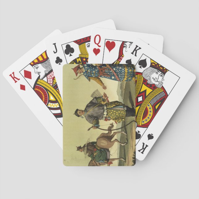 Mongolian Eight Flags soldiers from Ching's milita Poker Cards (Back)