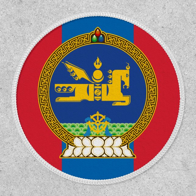 Mongolian Flag & Emblem, Flag of Mongolia Patch (Front)