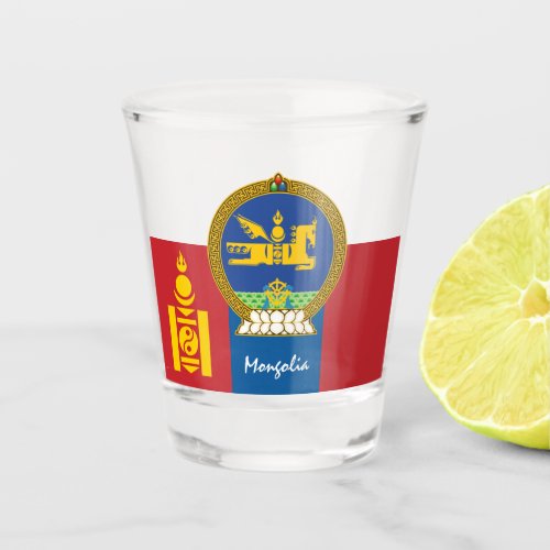 Mongolian Flag  Mongolia country patriot  sports Shot Glass