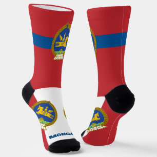 Mongolian Flag Patriotic, Sustainable Mongolia Socks