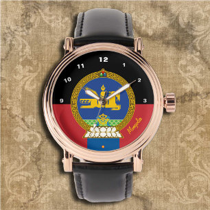 Mongolian Flag Watch, Em, Mongolia fashion /sports Watch